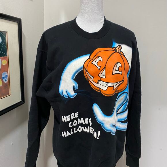 MAZE Halloween Sweatshirt Size Large Pullover with Front and Back Graphic - Picture 6 of 9